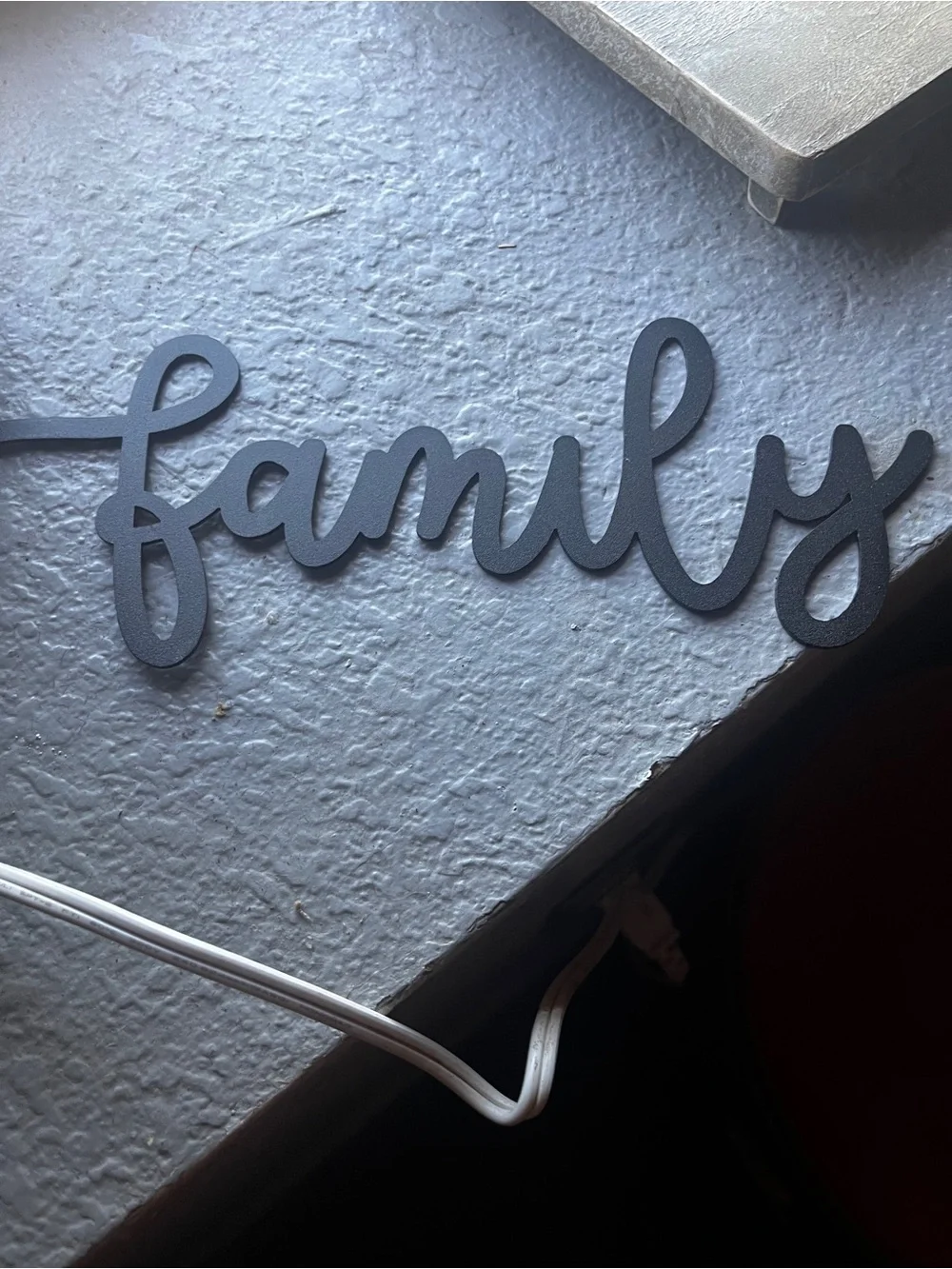 Family Script Wall Word - Black Home Wall Decor